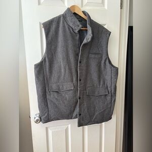Allen Edmonds button snap men’s grey wool cashmere vest size XXL